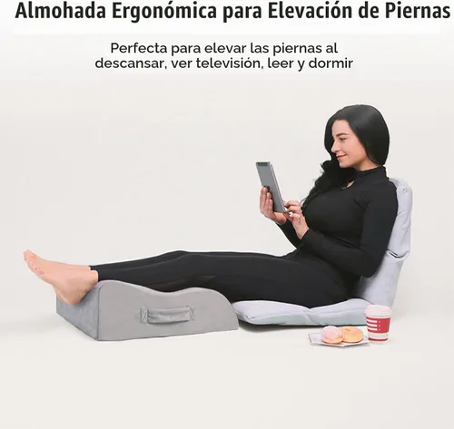 Vista 6 de LightEase Almohada de Espuma Viscoelástica para Soporte y Elevación de Piernas, Rodillas, Tobillos y Pies para Recuperación de Cirugía