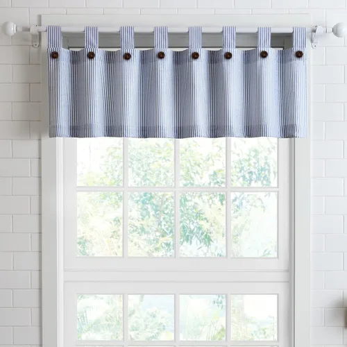 Vista 23 de Cortinas de nivel de algodón July Joy de 24 pulgadas de largo, cortinas de cocina de estilo rústico, bolsillo para barra para ventana pequeña