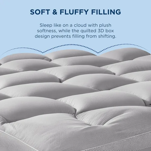 Vista 7 de Bedsure Cubrecolchón Impermeable Tamaño Full - Protector de Colchón Full Tipo Pillow Top con Bolsillo Profundo de 8-21 Pulgadas, 800 GSM Almohadilla
