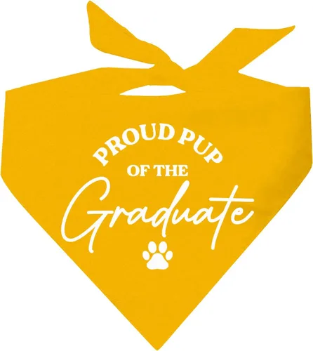 Vista 20 de Proud Pup of The Graduate Dog Bandana 100% algodón triángulo Hecho en Estados Unidos Prop Clase de 2025 2026 2027 2028 Negro, XS (737)