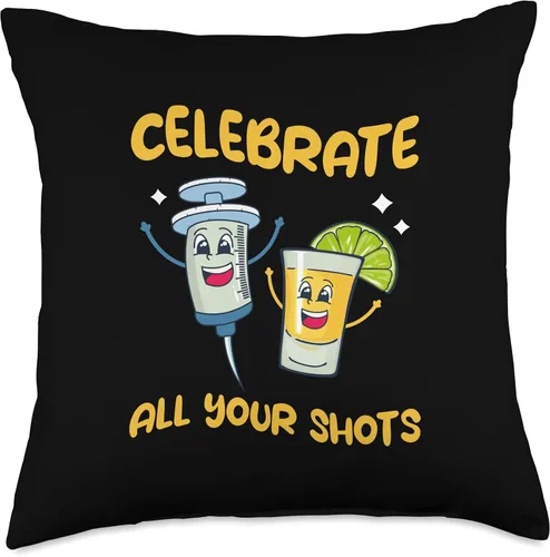 Vista 4 de Enjoying A Strong Alcoholic Drink Made In Mexico Celebrate All Your Shots - Almohada de tequila para beber alcohol, 16 x 16 pulgadas, multicolor