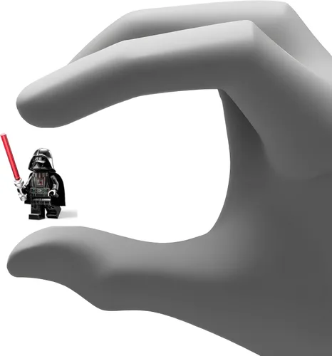 Vista 3 de LEGO Star Wars: Minifigura de Darth Vader con sable de luz y capa negra extra