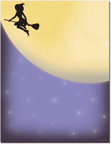 Vista 4 de Witch's Stocking - Papel para impresora láser y de inyección de tinta con membrete de Halloween (paquete de 25)