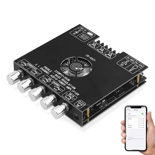 Vista 9 de ZK-1001B Amplificador Bluetooth 100W Mono AMP Mini Módulo de Amplificador de Audio de Potencia con Función de Emparejamiento de Caja TWS, Entrada