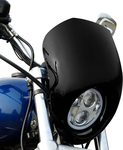 Vista 6 de XFMT Motocicleta Cafe Racer Estilo Drag Racing Faro delantero Carenado Carenado Máscara para Harley Sportster Dyna FX/XL 1973 en adelante