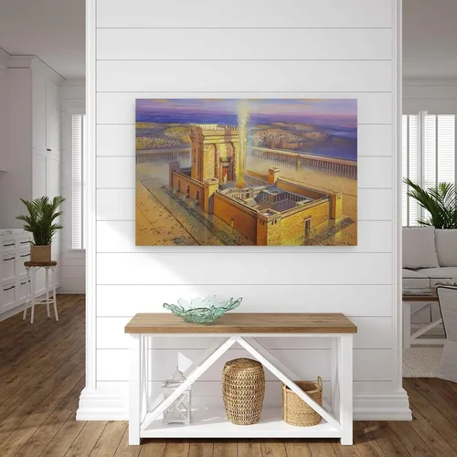 Vista 4 de Póster artístico del templo de Jerusalén, el templo de Salomón en el antiguo Israel, creencia del arte religioso, póster vintage para pared, lienzo