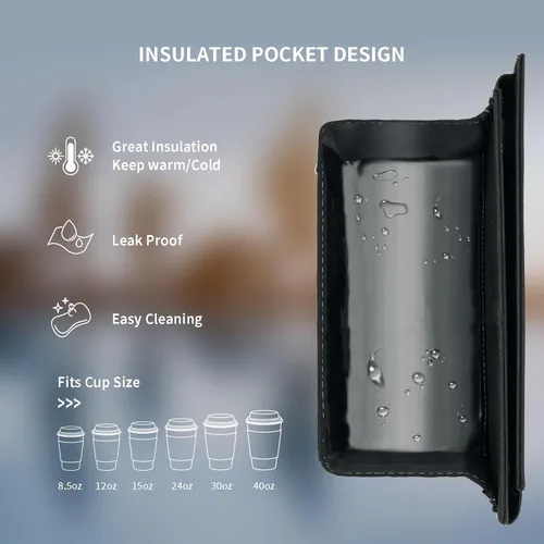Vista 3 de Portavasos para equipaje de viaje, soporte para taza de equipaje, maleta de mano gratis, para bebidas, café, botellas, aperitivos (Jet)