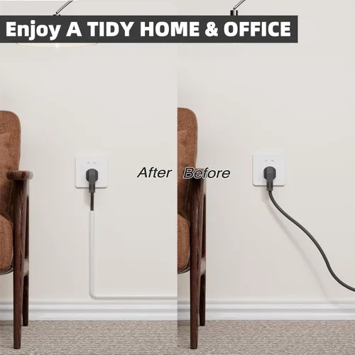 Vista 4 de Ocultador de cable de silicona de 39 pulgadas para montaje en pared, ocultador de cables autoadhesivo para 1 cable (1/4 pulgadas de diámetro)