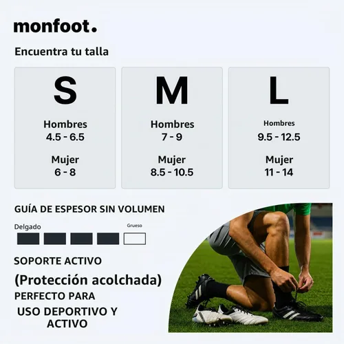 Vista 4 de MONFOOT 3-8 pares de calcetines deportivos acolchados para mujeres y [Sólido] Negro (8 Pares)