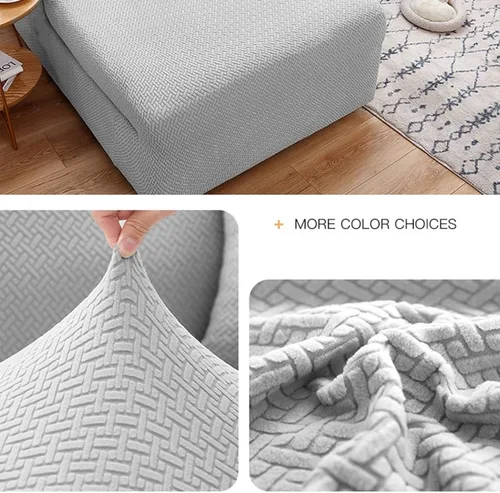 Vista 14 de ZPEE Fundas de sofá de forro polar en forma de L, funda elástica suave para perros, mascotas, sala de estar, protector de muebles, funda Azul