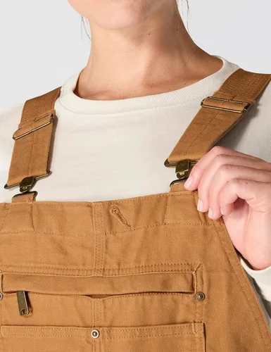 Vista 3 de Carhartt - Overol con peto aislado de tela de pato lavada, con ajuste relajado, para mujer