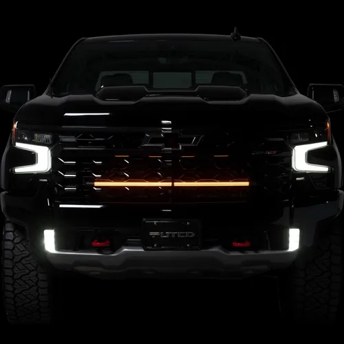 Vista 2 de Putco Virtual Blade DRL LED Parrilla Luces, Barra de Luz LED de 37" Sin Control Remoto - Ajuste Universal - Programable