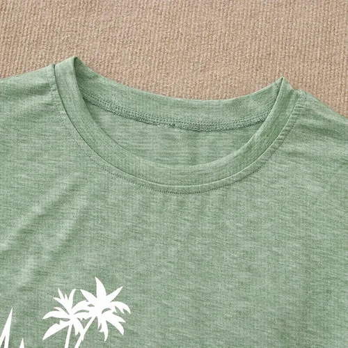 Vista 5 de Camiseta de manga corta con estampado de corazón para mujer, camiseta con estampado de corazón y estampado de corazón