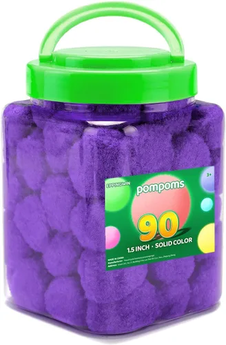 Vista 17 de Eppingwin - 2000 pompones negros, pompones suaves de 1 cm para manualidades, 0.4 pulgadas para proyectos de bricolaje de arte y manualidades (negro)