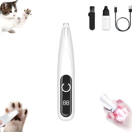 Vista 12 de Yilia Recortadora de microprecisión mejorada para mascotas, multifuncional, para aseo con luz LED, de bajo ruido, impermeable, recargable