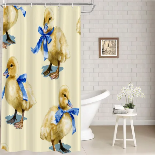 Vista 45 de Batmerry Maritime Nautical Hookless Shower Curtain with Snap in Liner Set, Anchors Ship Wheel Bath Curtain Magnetic Hem Quick-Drying Waterproof