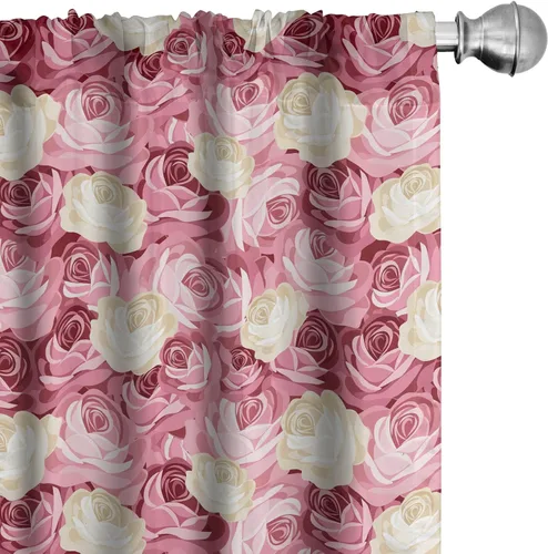 Vista 22 de Lunarable Cortinas para ventana para mascotas, divertidos personajes de gatos, estilo artístico, gatitos juguetones, animales peludos, decoración