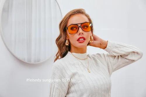 Vista 5 de FEISEDY Cuadrado retro, clásico, vintage para mujer