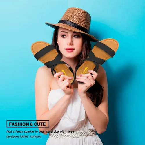 Vista 2 de DAYDAYGO - Sandalias planas elásticas para mujer