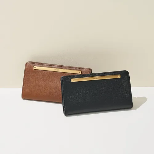 Vista 7 de Fossil Cartera delgada de cuero Liza para mujer