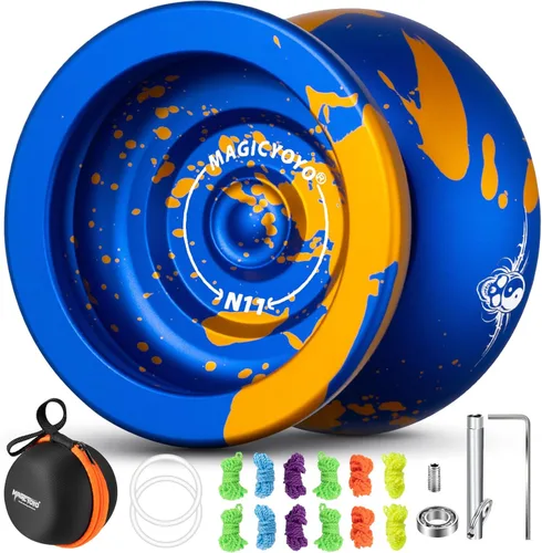 Vista 13 de MAGICYOYO N11 Yo-yo profesional no sensible para avanzados, yo-yo de trucos de metal de modo dual con rodamiento de yo-yo sensible para niños