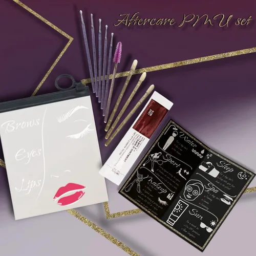 Vista 2 de El kit de cuidado posterior de PMU y Microblading [paquete de 25] incluye 125 aplicadores de microcepillo, 75 cepillos de labios, 25 cepillos