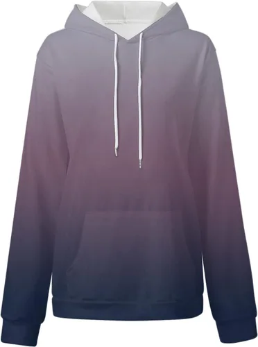 Vista 32 de Ceboyel Sudaderas de gran tamaño para mujer, teñido anudado, manga larga, sudaderas con capucha, ajuste holgado, ropa de moda para adolescentes