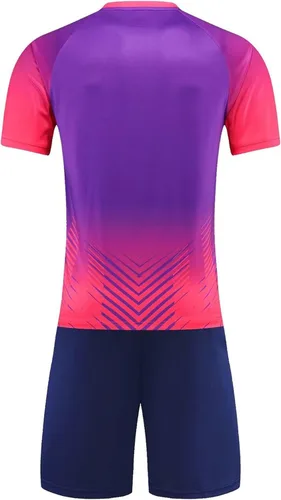 Vista 5 de Camiseta de fútbol para niños, camiseta y pantalones cortos de entrenamiento para equipo deportivo
