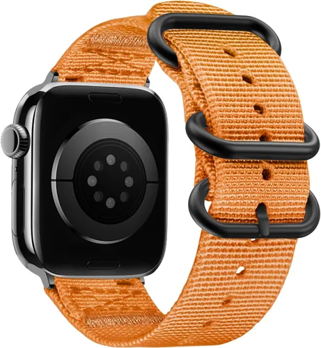 Vista 16 de Youther Correa de nailon compatible con Apple Watch Band de 1.654 in 1.732 in 1.772 in 1.811 in 1.929 in 1.496 in 1.575 in 1.614 in, correa