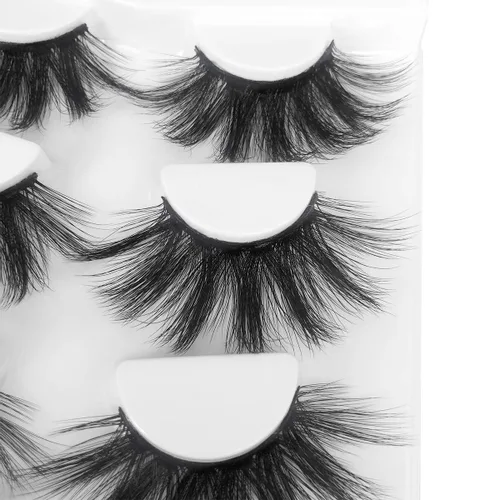 Vista 3 de Mikiwi Pestañas postizas de visón de 25 mm, pestañas de 25 mm, pestañas de visón sintético 6D, pestañas postizas de visón, pestañas dramáticas