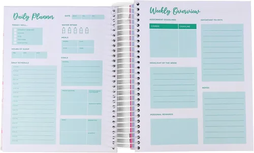 Vista 7 de Nurse Sugar The Nursing Student Planner Agenda diaria "sin fecha" para estudiantes de enfermería