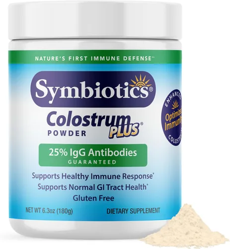 Vista 11 de Symbiotics Colostrum Plus Powder - Soporte de recuperación inmune y muscular, 25% de inmunoglobulinas IgG, resistencia al entrenamiento y salud