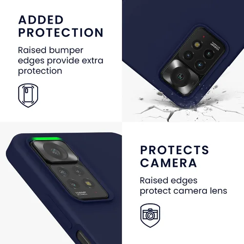 Vista 3 de kwmobile Funda compatible con Xiaomi Redmi Note 11 Pro/Note 11 Pro (5G) / Note 12 Pro (4G) - Funda de silicona TPU con acabado suave - Océano