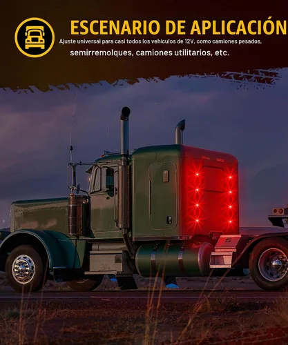 Vista 7 de Partsam 2 piezas de luces de sandía de vidrio [patentado] con lente transparente roja, luces indicadoras de giro LED laterales con bisel de Rojo
