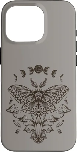 Vista 20 de Fairy Grunge Fairycore Aesthetic Goth Luna Moth Mushroom Case for iPhone 17