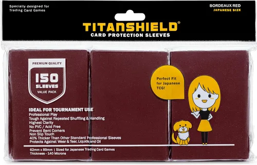 Vista 7 de TitanShield (150 mangas) tamaño pequeño japonés, fundas para tarjetas de comercio para Yu-Gi-Oh, Pelea de cartas Vanguard & More