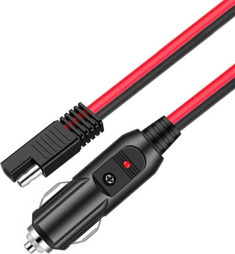 Vista 2 de Enchufe SAE para encendedor de cigarrillos de automóvil, cable SAE para encendedor de cigarrillos, enchufe de encendedor de cigarrillos de 14 AWG 12
