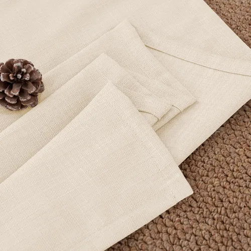 Vista 252 de BGment Cortinas de Lino Beige de 63 Pulgadas de Largo 2 Paneles - Tratamientos para Ventanas con Textura de Arpillera Filtrantes de Luz Cortinas B