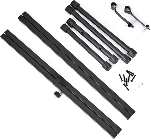 Vista 7 de Keyboard & Bench Set, 2024 Upgrade Heavy Duty Double-X Keyboard Stand, Adjustable & Portable Digital Piano Stand with Locking Straps