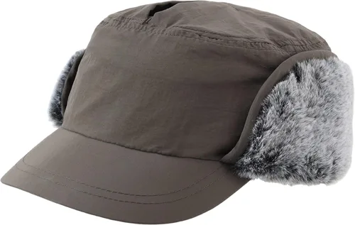 Vista 2 de Connectyle Sombrero de invierno para hombre con ala cálida orejeras gorra de béisbol de piel sintética
