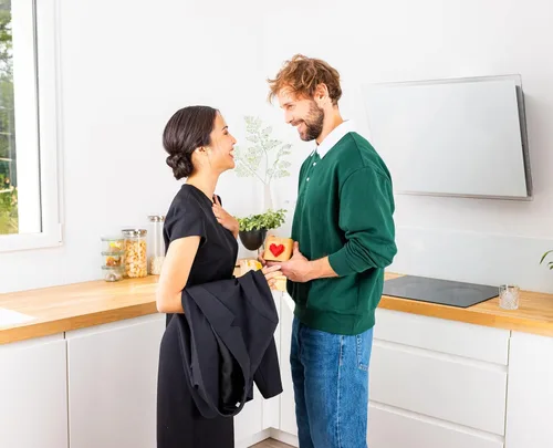 Vista 5 de Lovebox Negro y blanco Mensajero de notas de amor Significativo para mamá, papá, esposa, marido, abuela, abuelo, niños, regalo de pareja, regalo