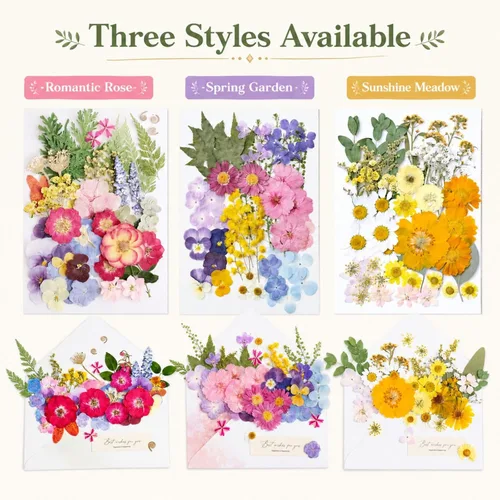 Vista 7 de Pressed Dried Flowers for Crafts, 50 Pcs Real Dried Flowers for Resin Romantic