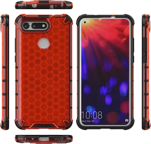 Vista 153 de Pzwoxukhov Funda compatible con Huawei Nova 3i, compatible con Huawei P Smart+ 2018 Honeycomb Anti-Drop Shock-Absorbing Case Negro