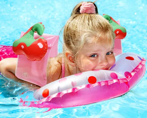 Vista 6 de Flotadores de brazo de natación Penta Angel 2 piezas de PVC lindo dibujos animados inflable banda de brazo mangas de flotación tubos inflables