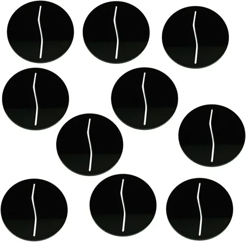 Vista 9 de LITKO Mini bases de papel redondas de 0.787 in Compatible con D&D Negro