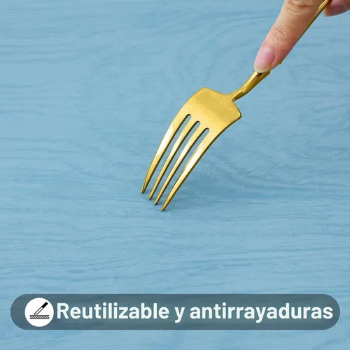Vista 8 de Smiry Mantel rectangular, impermeable, elástico, ajustable para mesas de 4 pies, manteles de vinilo con parte trasera de franela lavable