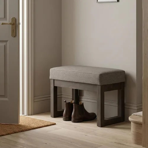 Vista 2 de SIMPLIHOME Milltown - Reposapiés rectangular (26.0 in de ancho) contemporáneo Platino
