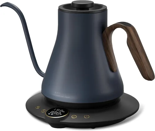 Vista 15 de INTASTING - Hervidor eléctrico de cuello de cisne con control de temperatura de ±1℉ para café y té de infusión, calentamiento rápido, acero