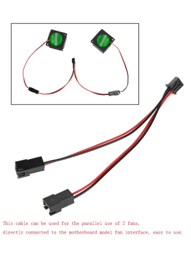 Vista 4 de 5 unids 3D impresora Mainboard Y Splitter 1 a 2 cables de conector de extensión Ventilador de refrigeración XH2.54 Terminal Cables de conector