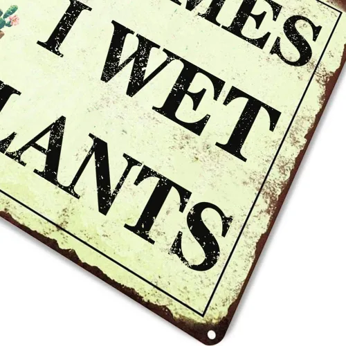 Vista 5 de Decoración divertida de jardín a veces riego mis plantas, letrero de jardín de metal para exterior, regalos para mujeres amantes de las plantas